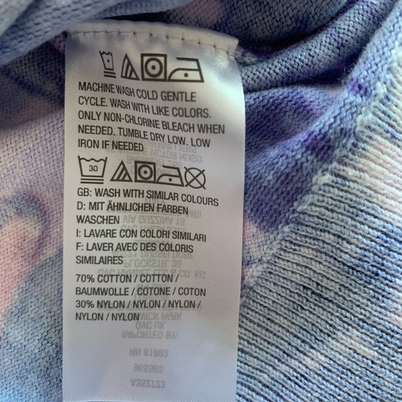 Isaac Mizrahi Floral Cardigan‎ Sweater 3/4 Sleeve Purple Women’s Medium Preloved - Picture 5 of 8